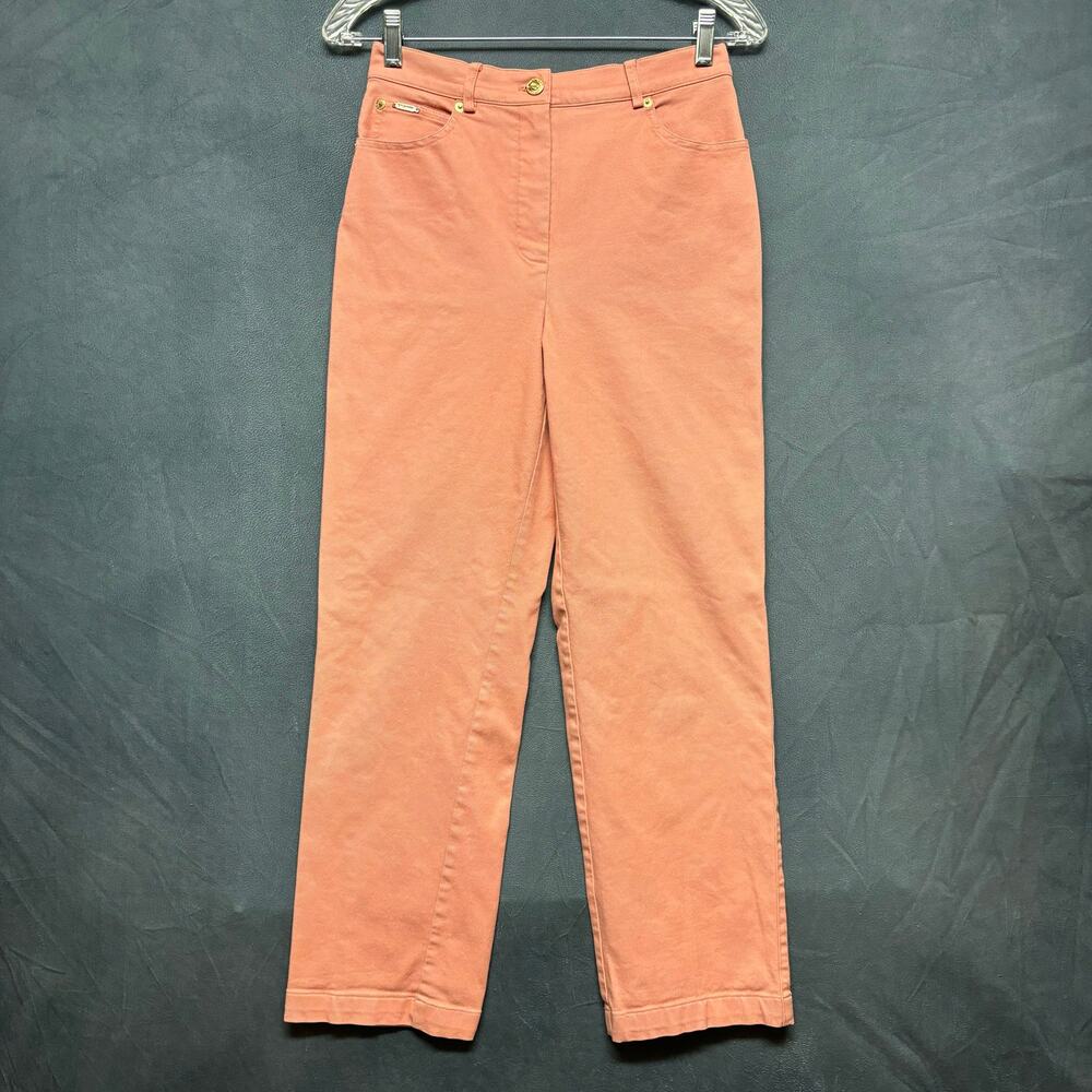 St. John Sport by Marie Gray Pants Straight Leg Womens 4 Stretchy Preppy Money
